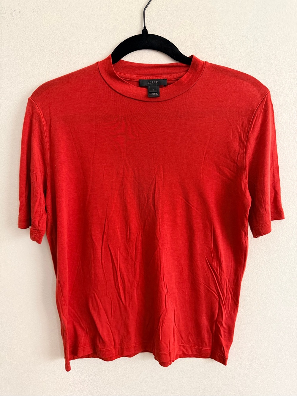 J. Crew Red Short Sleeve Crewneck Tee